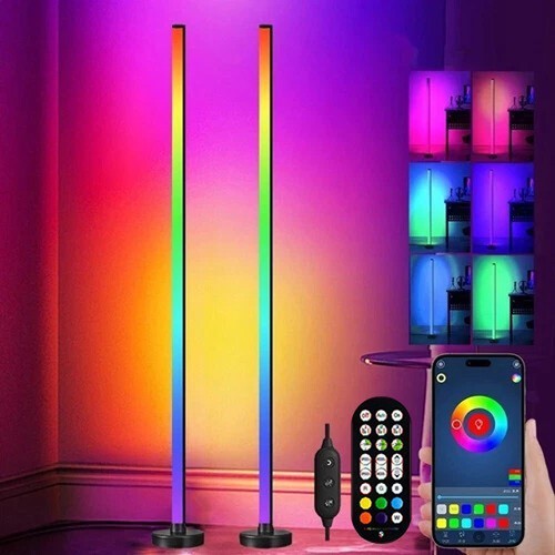 Rgb floor lamp led - 2x,