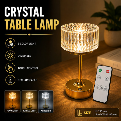 Rechargeable crystal table - rechargeable,
