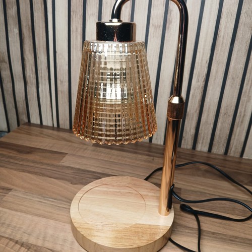 Amber glass candle warmer - warmer, lamp