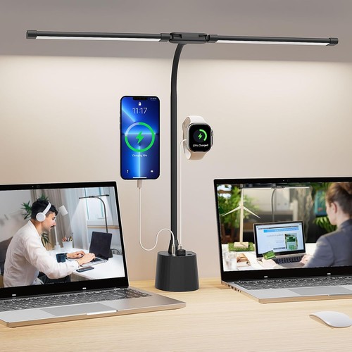 Desk lamp with dual head - dual,