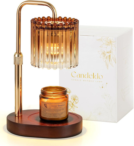 Brown candle warmer lamp with - candle,